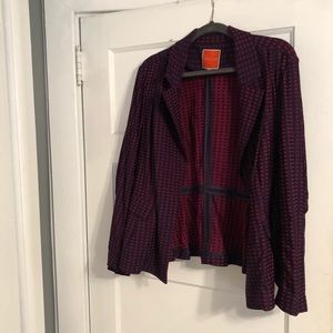 ModCloth Navy and Burgundy Blazer